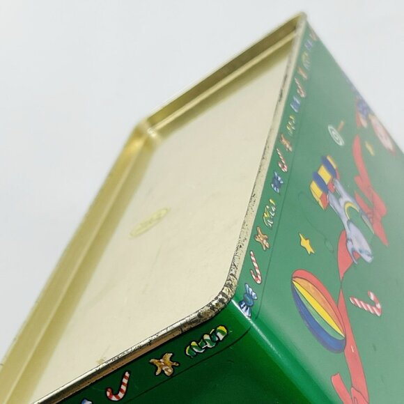Vintage 1982 Lynn Gates Christmas Santa Tin Box Storage Rectangular Canister Lid - Picture 10 of 12